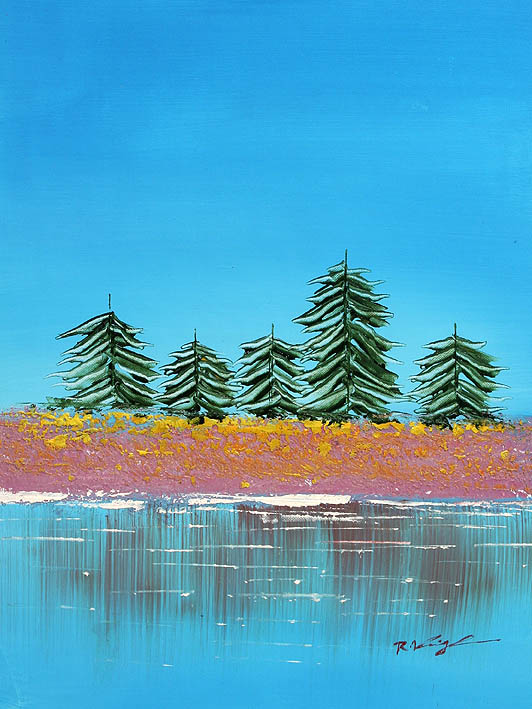 Classy Conifers, blue