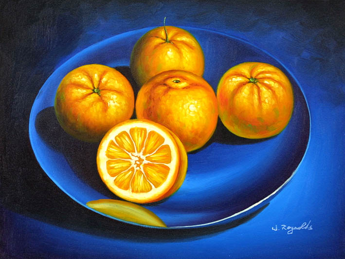 Plate with Oranges