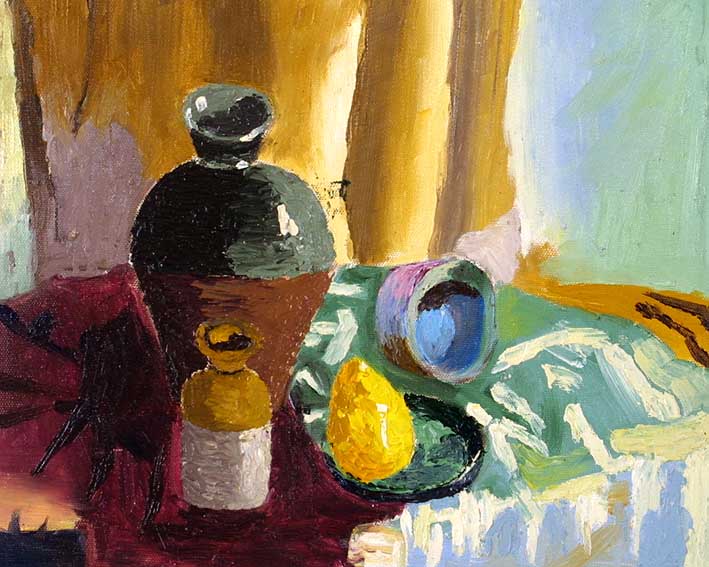 Still Life with Pottery, and a Pear