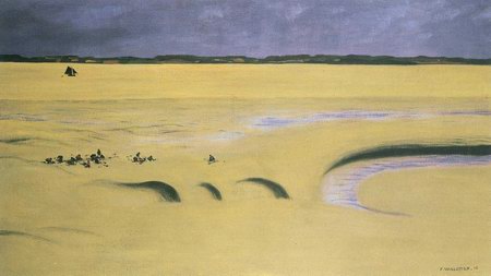 Beach landscape at ebb-tide