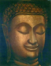 Buddha paintings, bronze like