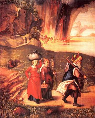 Lot Fleeing with his Daughters from Sodom