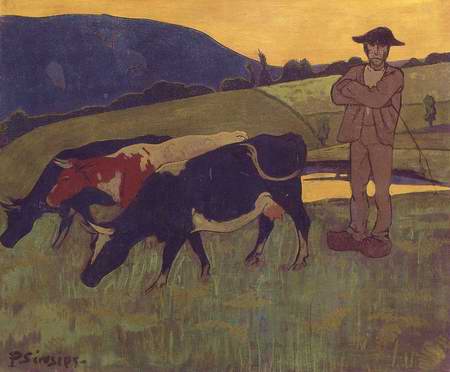 Peasant with Three Cows