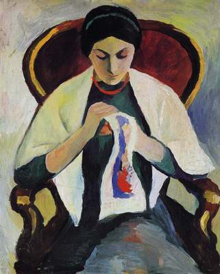 sitting woman