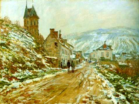 The Road in Vetheuil in Winter