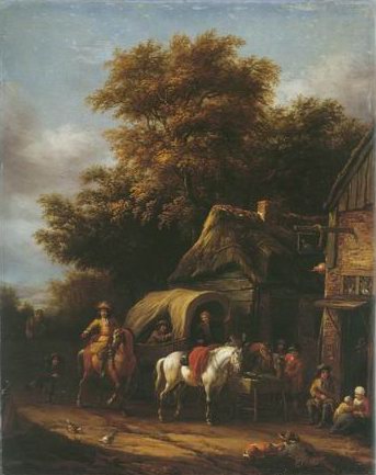 horseman halting at inn