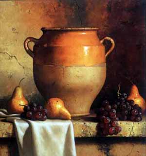 pot, grape Still life paintings