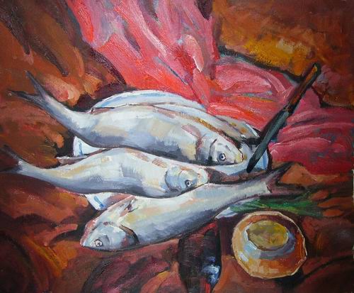 still life with fish