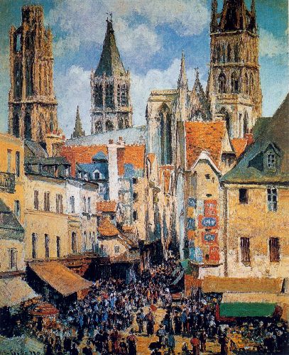 The Old Market-Place in Rouen and the Road of Epic