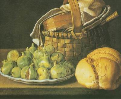 fruit, bread and basket Still life paintings