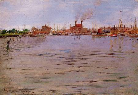 Harbor Scene, Brooklyn Docks