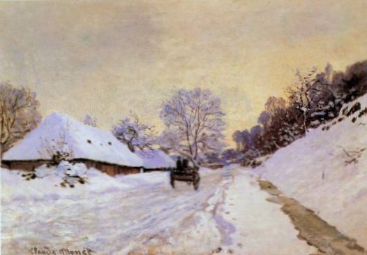 The Cart; Snow-Covered Road at Honfieur, with Sain