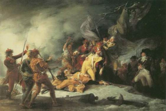 the death of general Montgomery in the attack on q