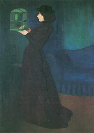woman with bird
