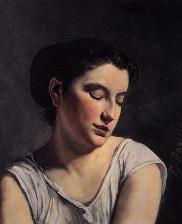 Young Woman with Lowered Eyes