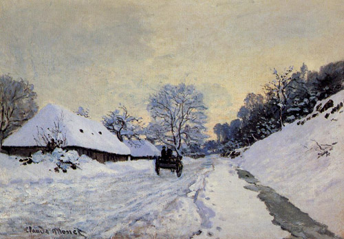 A Cart on the Snow Covered Road with Saint-Simeon Farm 1865