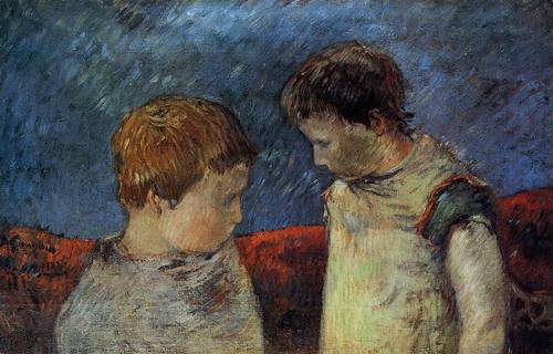 Aline Gauguin and One of Her Brothers 1883