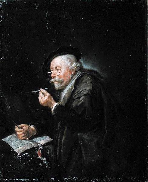 Old Man Writing 1650