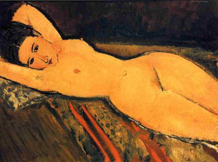Reclining Nude, Arms Folded under Her Head 1916
