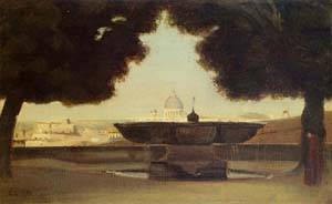 Rome The Fountain of the Academie de France 1826-1827