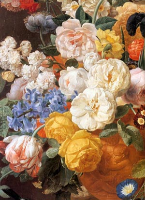 Bouquet Of Flowers In A Sculpted Vase (Detail-1)