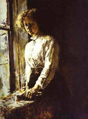 By The Window Portrait Of Olga Trubnikova 1886