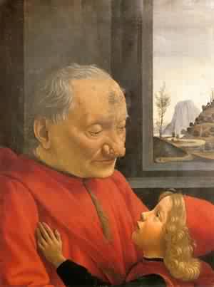 An Old Man And His Grandson 1490