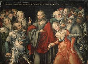 Christ and the Adulteress mid 1540s