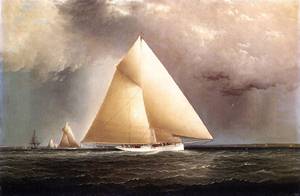 Gracie Vision and Cornelia rounding Sandy Hook in the New York Yacht Club Regatta of June 11 1874