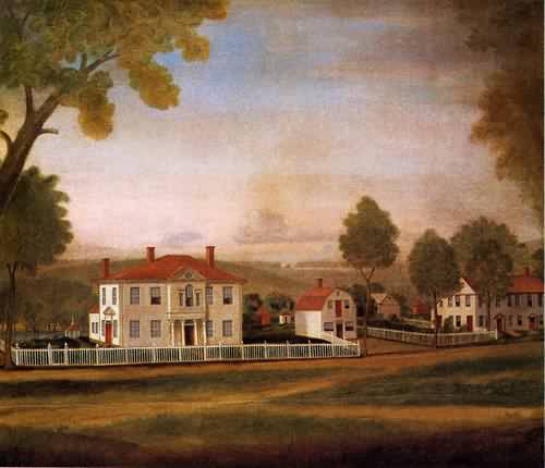 Houses Fronting New Milford Green 1796