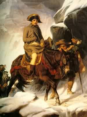 Napolean Crossing The Alps 1850