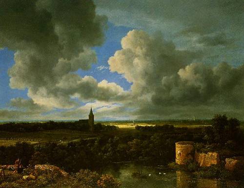 A Landscape With A Ruined Castle And A Church 1665-1670