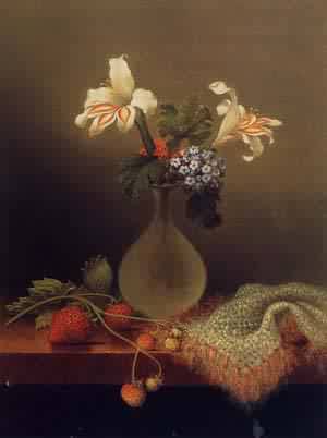 A Vase of Corn Lilies and Heliotrope 1863