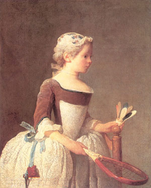 Girl With Racket And Shuttlecock 1737