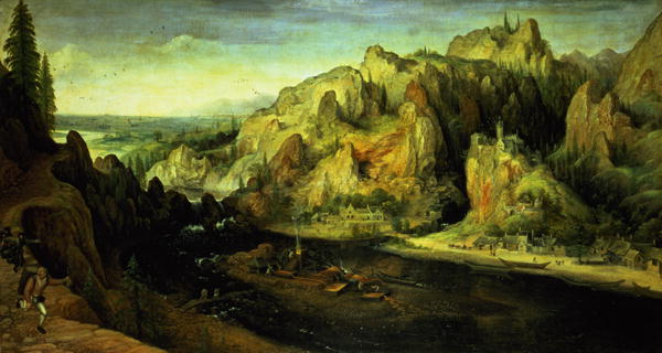 Mountain Landscape with a surprise attack 1585