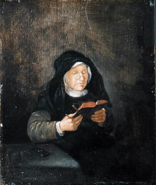 Old Woman Reading 1650s