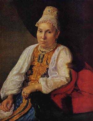 Portrait Of The Merchants Wife Obraztsova 1830s