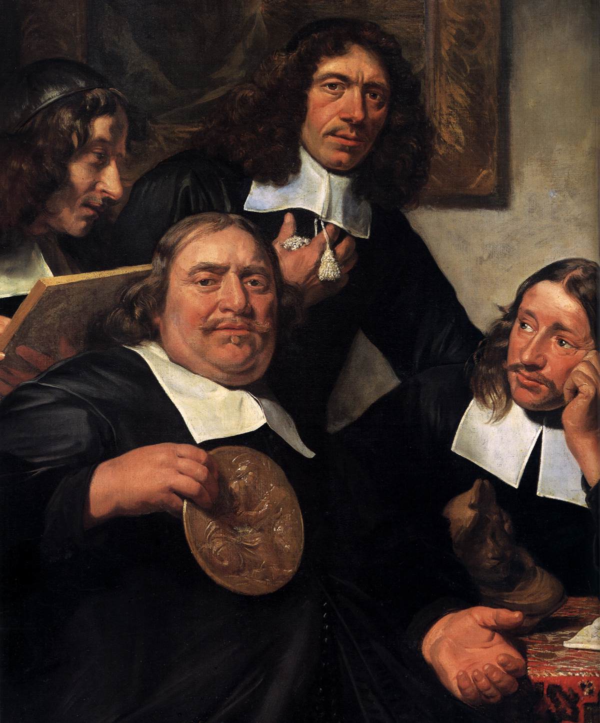 The Governors of the Guild of St Luke, Haarlem (detail) 1675