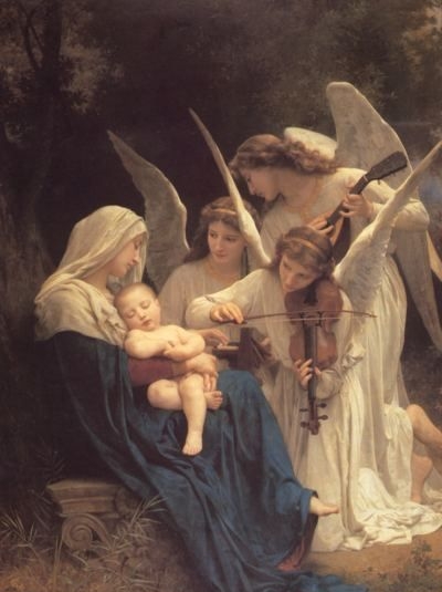 The Virgin with Angels - Oil Painting Reproduction