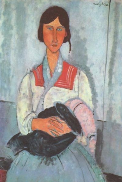 Gypsy Woman with Child - Oil Painting Reproduction