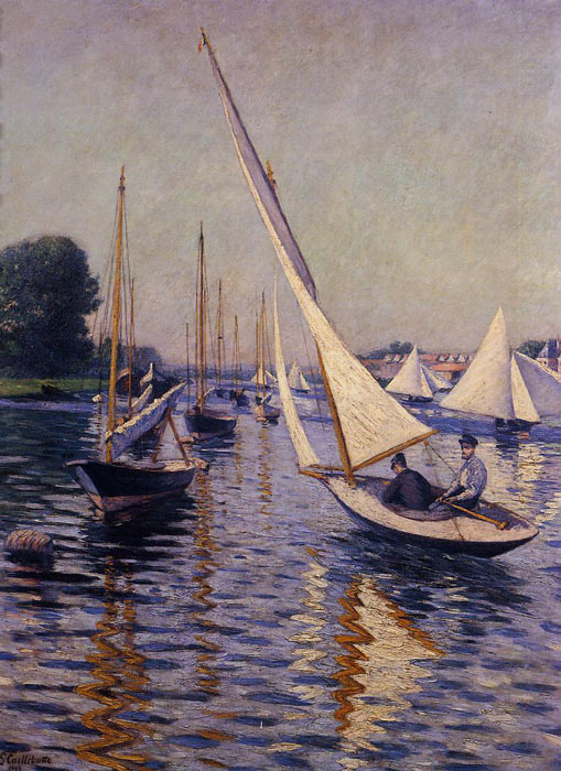 Oil Painting Reproduction of Caillebotte- Regatta at Argenteuil