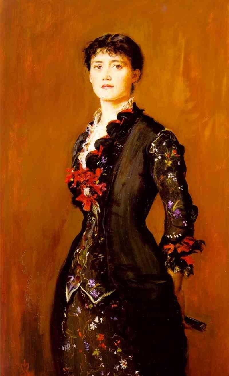 Portrait of Gracia Lees - Oil Painting Reproduction