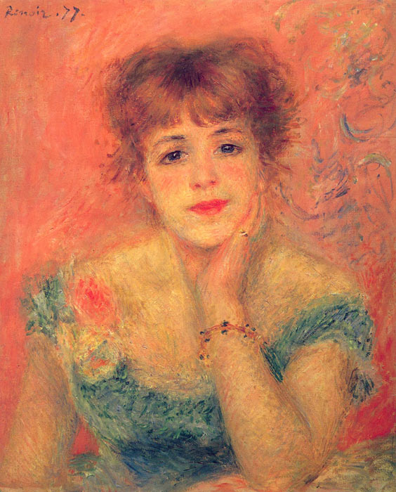 Renoir Oil Painting Reproductions- Jeanne Samary in a Low-Necked Dress