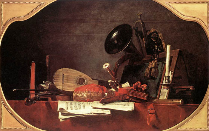 Oil Painting Reproduction of Chardin- Attributes of Music