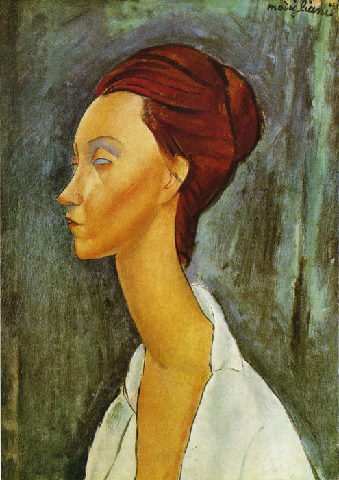 Oil Painting Reproduction of Modigliani- Portrait of Lunia Czeckovska