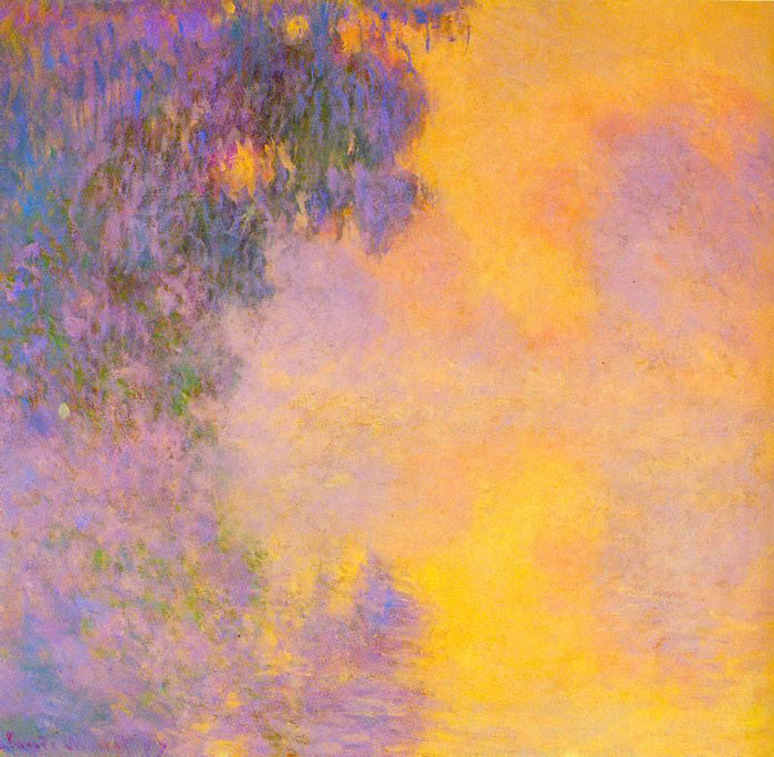 Monet Oil Painting Reproduction - Misty morning on the Seine sunrise