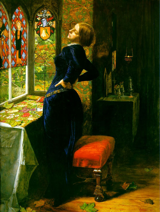 Oil Painting Reproduction of Millais- Mariana in the Moated Grange