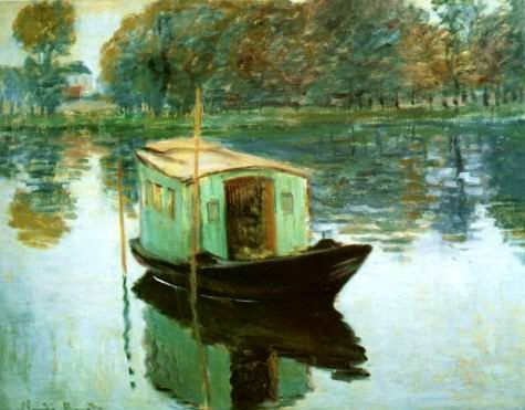 The studio Boat,1874 painting, a Claude Monet paintings reproduction, we never sell The studio