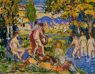 bather painting, a Maurice Prendergast paintings reproduction, we never sell bather poster