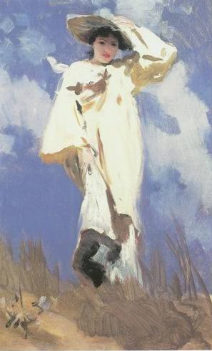 a gust of wind painting, a John singer Sargent paintings reproduction ...